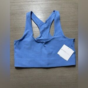 Beyond Yoga Racerback Sports Bra in Soft Blue